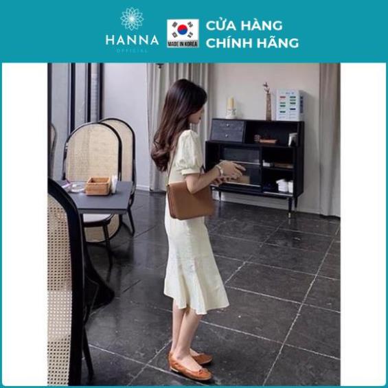 Đầm đuôi cá tay bồng đính cúc ngọc/Váy hàn quốc cúc ngọc đuôi cá - HANNA - Hannah Store | BigBuy360 - bigbuy360.vn