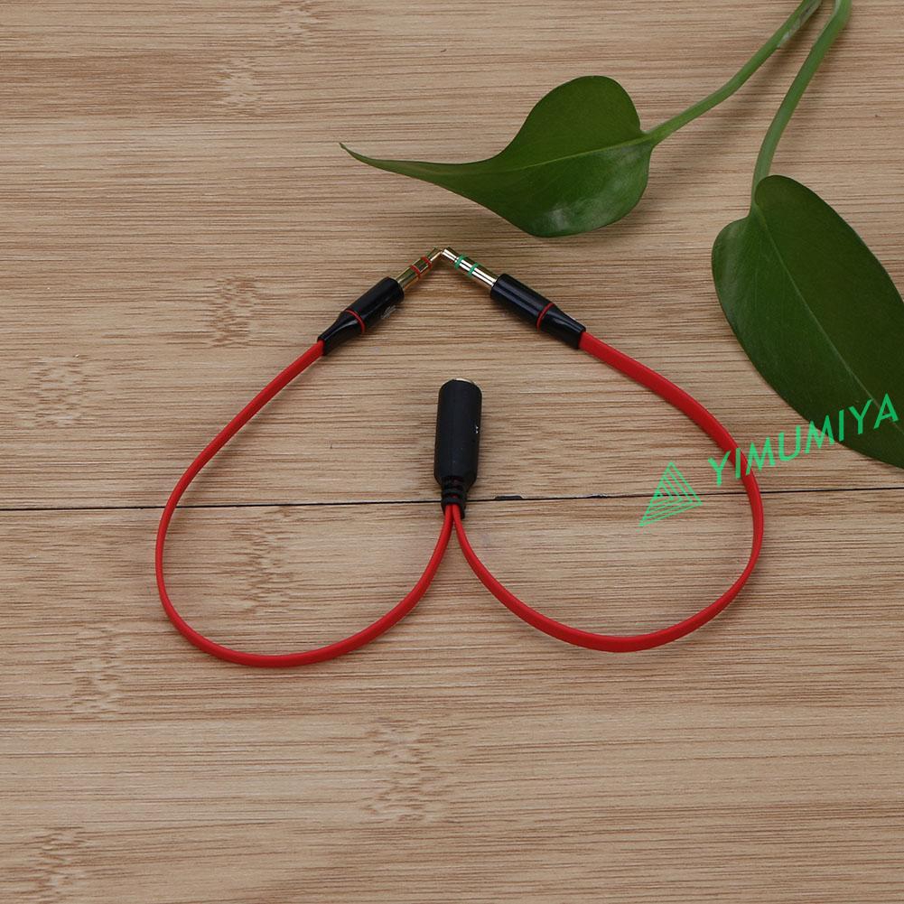 YI 3.5mm 1 to 2 Audio Cable Single-hole Computer Headphone Mic Adapter