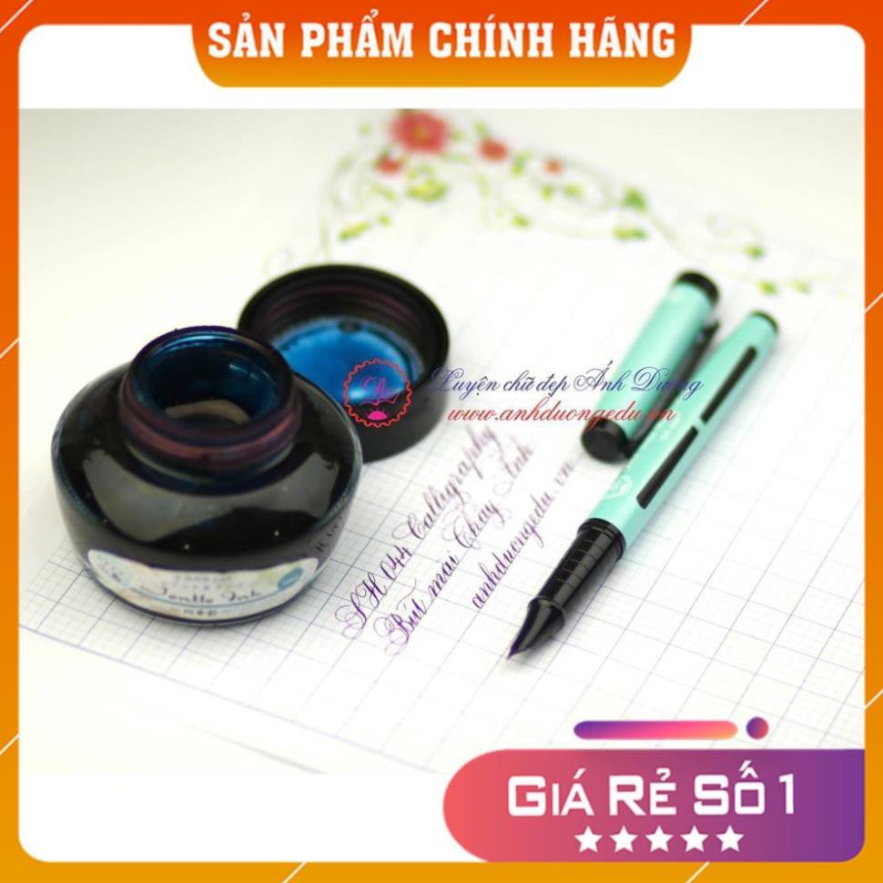 Bút Mài Thầy Ánh - Bút Máy Ánh Dương SH044 Ngòi Calligraphy - Combo Bút Và Mực Sailor Làm Quà Tặng