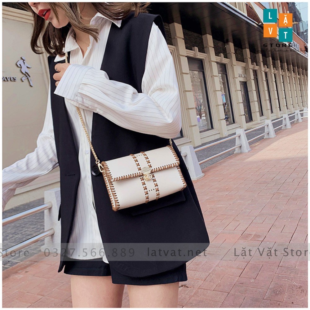 Túi đeo chéo cổ điển Retro - Bộ kit tự may túi handmade - Nguyên liệu đầy đủ cắt sẵn