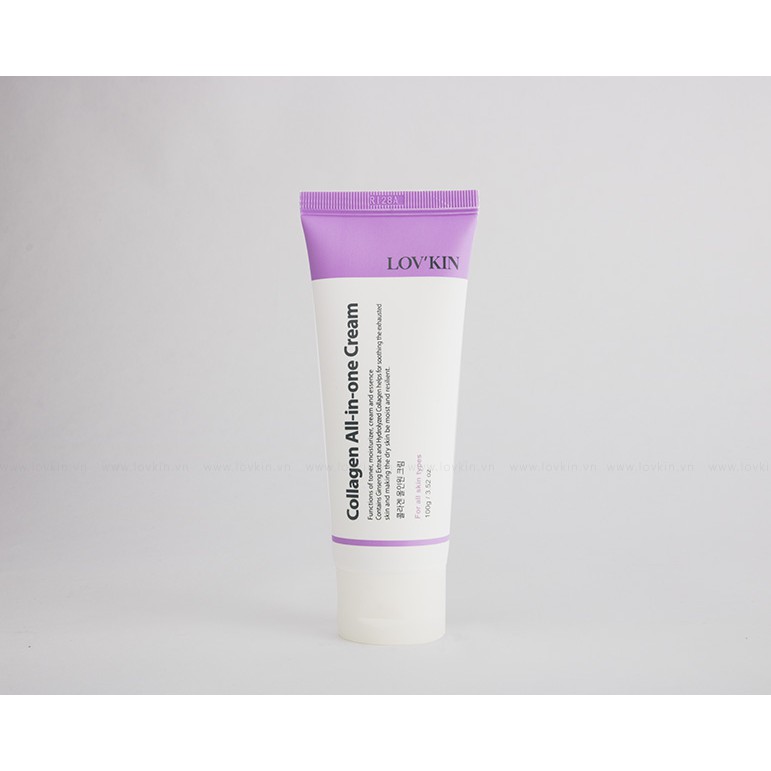 Kem Dưỡng Collagen Hỗn Hợp LOV'KIN COLLAGEN All-In-One Cream chống lão hóa, giữ ẩm, tạo độ đàn hồi cho da - 100G