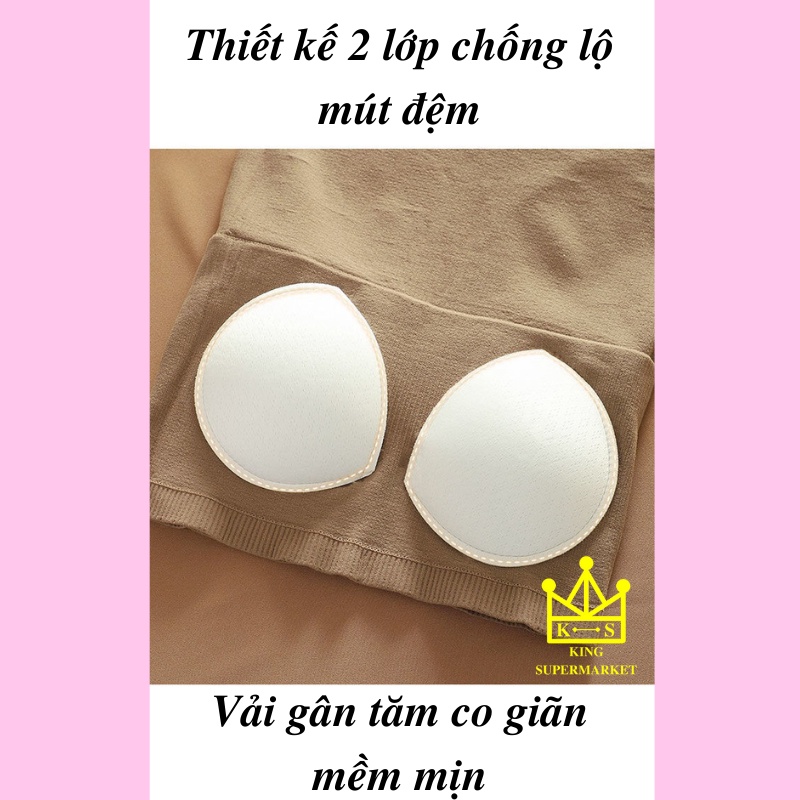 Áo ống có sẵn mút 2 lớp dáng coptop chất vải gân tăm áo bra quây màu trơn dạo phố đi biển Gym Yoga đều xinh Mã HD002