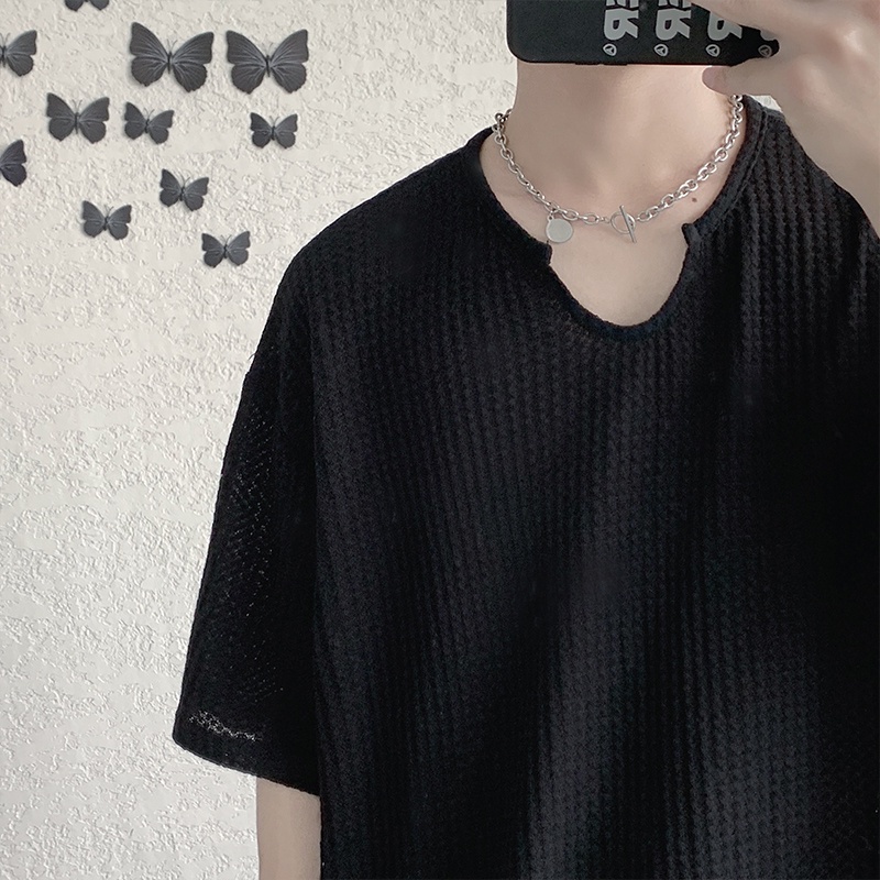 Áo Thun Nam Ngắn Tay Phong Cách Hàn Quốc Thời Trang Simple unisex áo phông rộng lụa Sọc bigsize áo phông trắng Nam