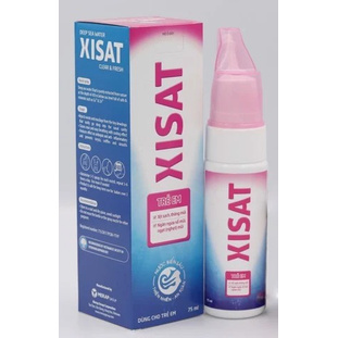 Nước biển sâu Xisat rửa mũi an toàn cho trẻ em 75ml Date xa