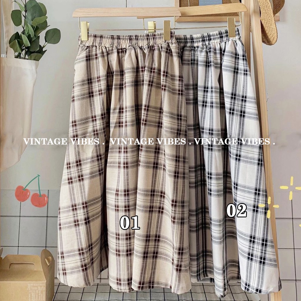 [Mã WASTUP giảm 10% tối đa 30K đơn 99K] Chân váy đũi hàn kẻ caro Ulzzang (hàng QC) - Ảnh thật | BigBuy360 - bigbuy360.vn