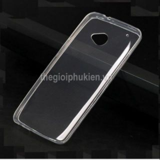 Ốp dẻo trong suốt HTC M7 Tặng kèm kính cường lực