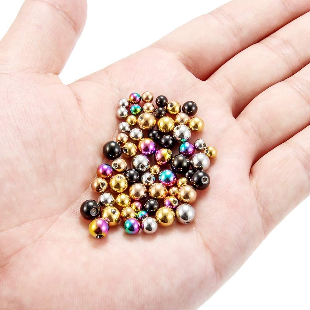 Set 10 Khuyên Tai Chốt Tròn Bằng Thép Không Gỉ 3/4/5/6mm