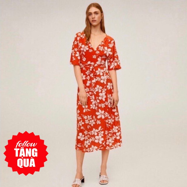 Đầm Midi MG vạt chéo xuất xịn bao chuẩn từ chất tới form.