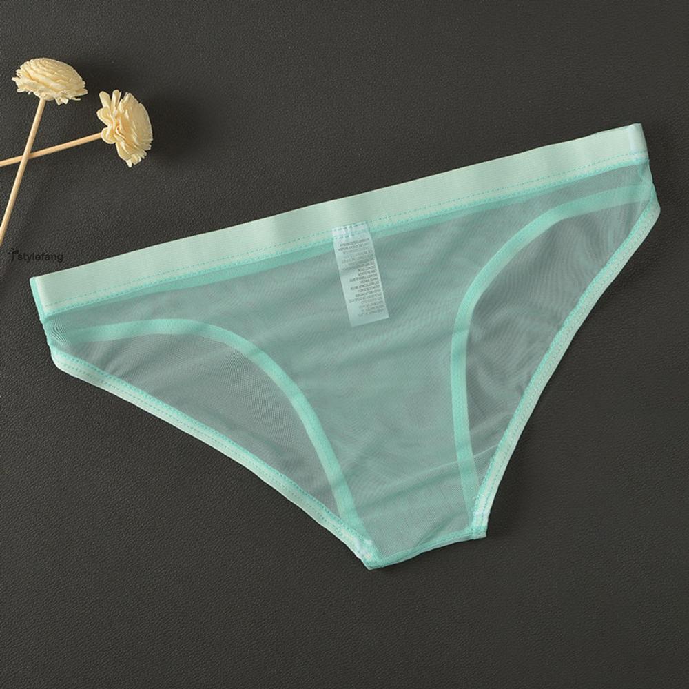 Quần lót thoáng khí vải lưới mỏng xuyên thấu đáy thấp thiết kế thời trang gợi cảm