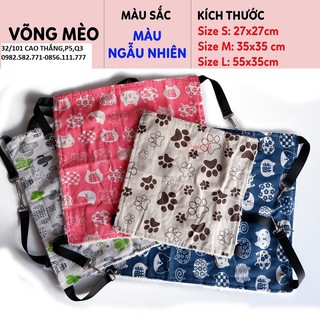 Võng mèo treo lồng chuồng 2 lớp nhiều màu, kích cỡ cho thú cưng