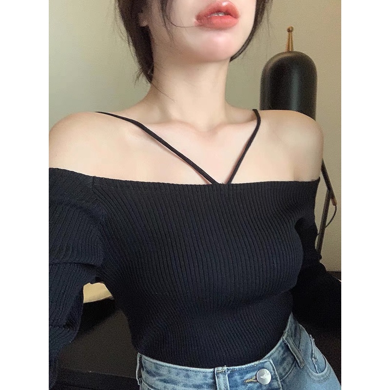 Áo dài tay buộc cổ trễ vai Forgirl siêu hot 2021