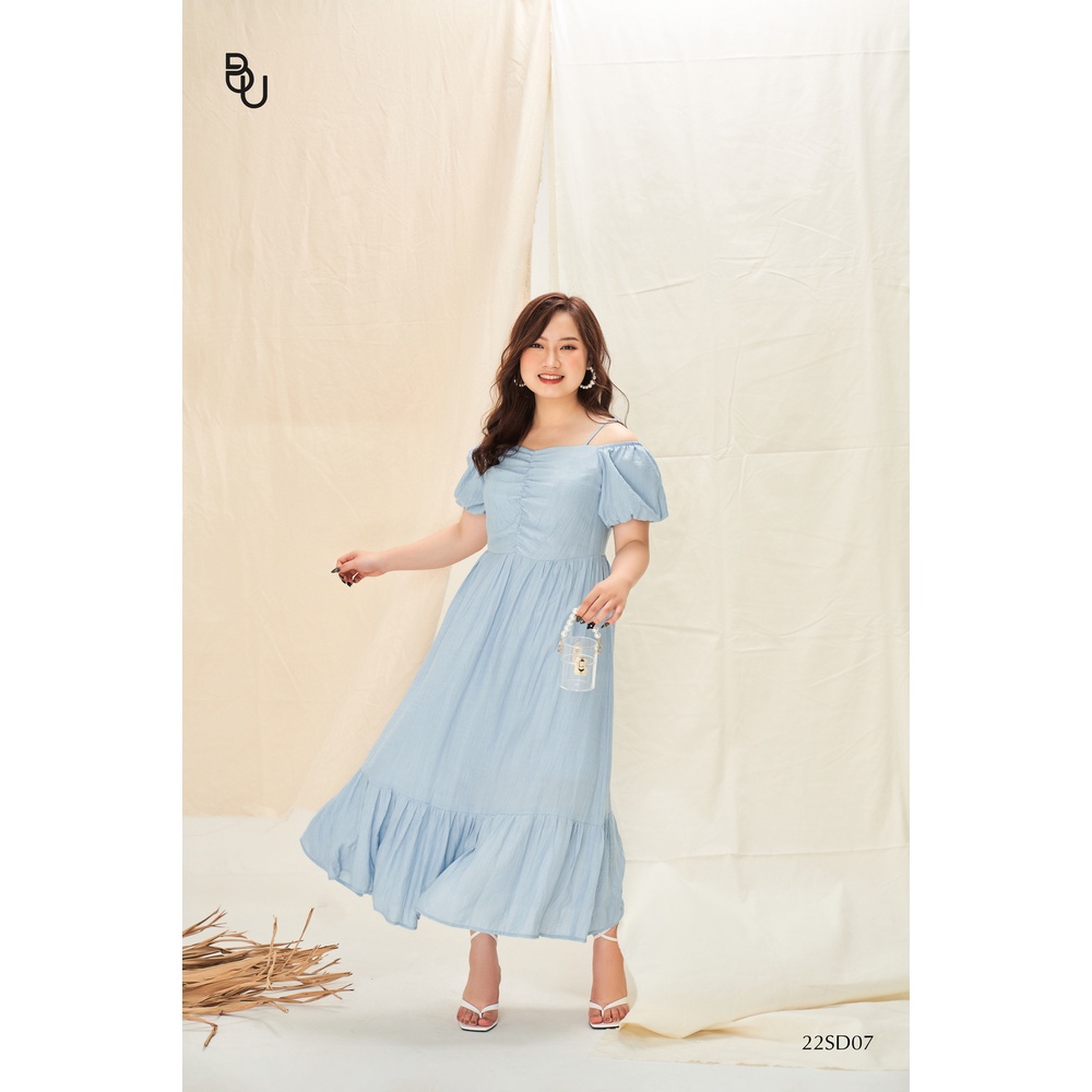Đầm maxi trễ vai 2 dây BIGSIZE  - 22SD07 -