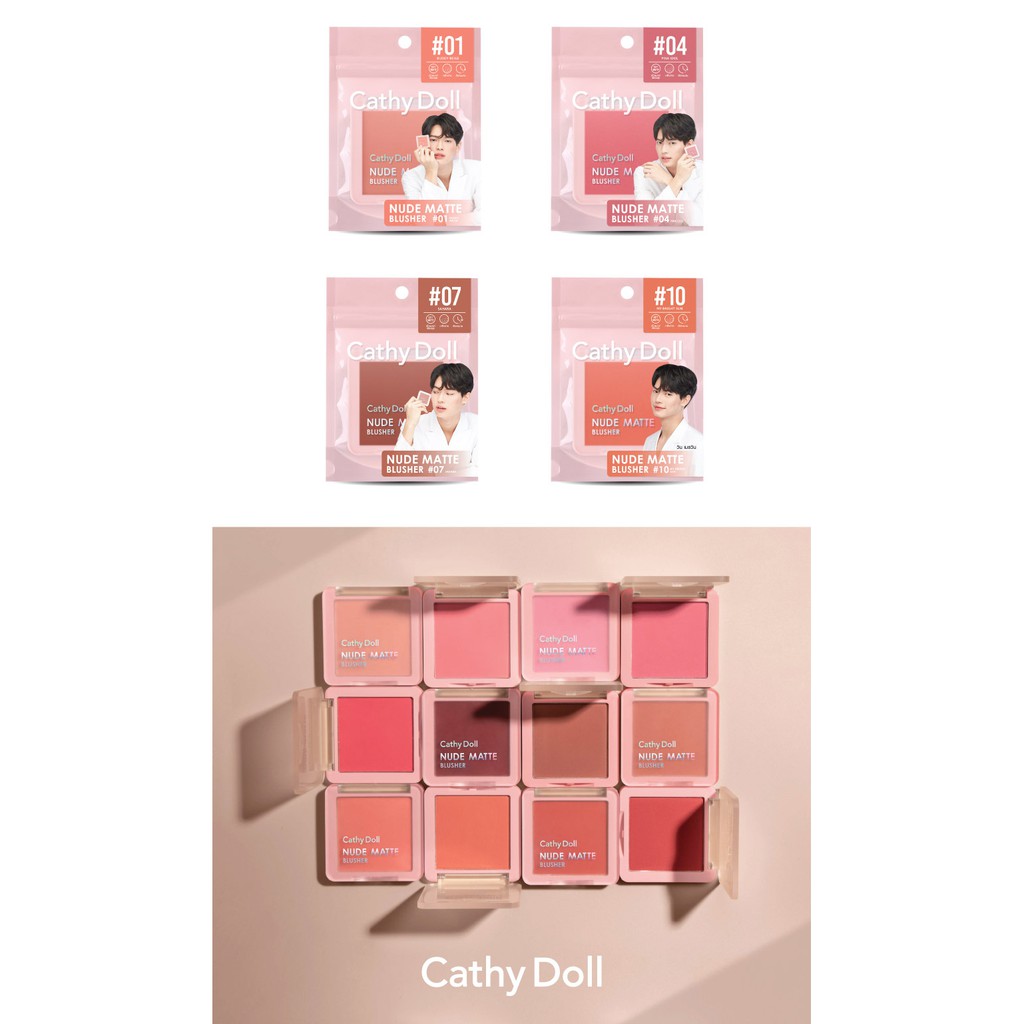 Cathy Doll Nude Matte Blusher 6g Phấn má hồng Cathy Doll Nude Matte Blusher