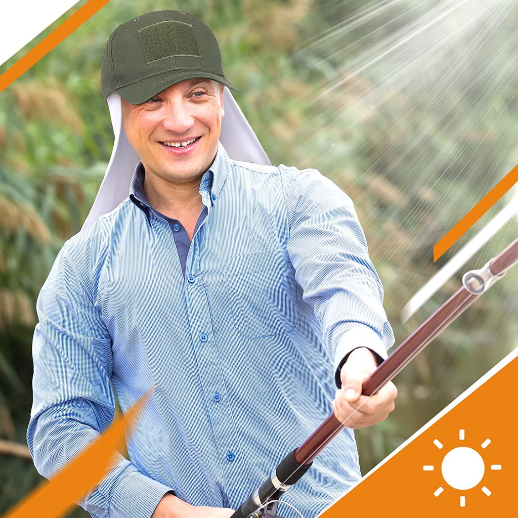 Mũ Trùm Đầu Kiêm Khẩu Trang Che Cổ Làm Mát Và Hút Mồ Hôi Kèm Đuôi Cá Tiện Dụng