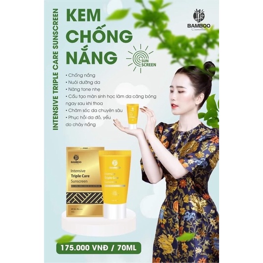 KEM CHỐNG NẮNG BAMBOO 70 gram(Phù hợp mọi loại da)