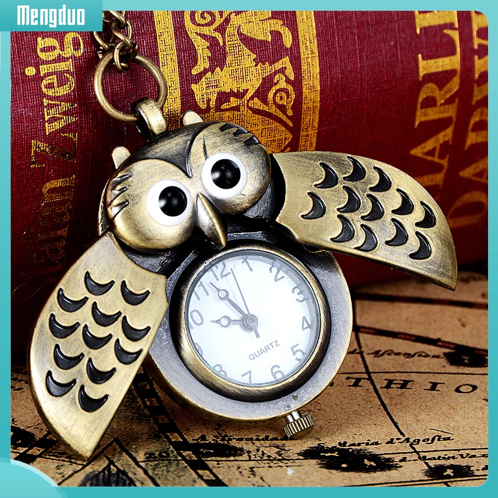 Đồng hồ bỏ túi thiết kế hình chim cú độc đáo