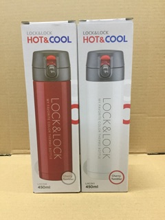 Bình giữ nhiệt lock&lock lhc541 450ml trắng và đỏ