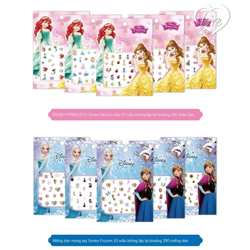 Nhãn Dán Trang Trí Móng Tay Hình Công Chúa Sophia /Bạch Tuyết Hoạt Hình Dễ Thương Cho Bé Gái
