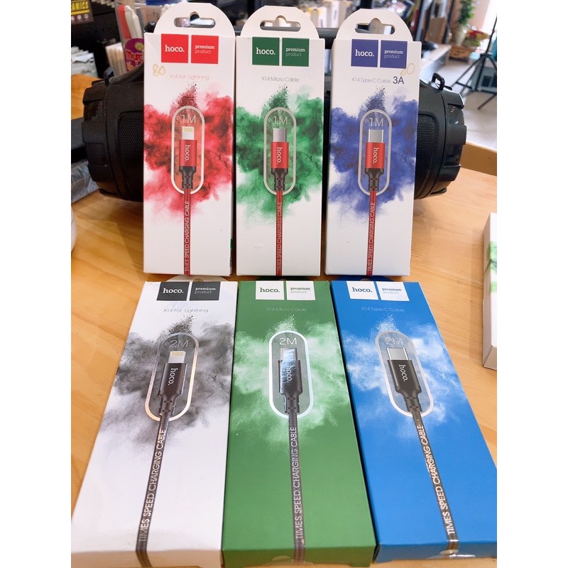 Cáp Sạc nhanh dây dù HOCO X14 ip/Micro/TyC chiều dài 1mét/2mét