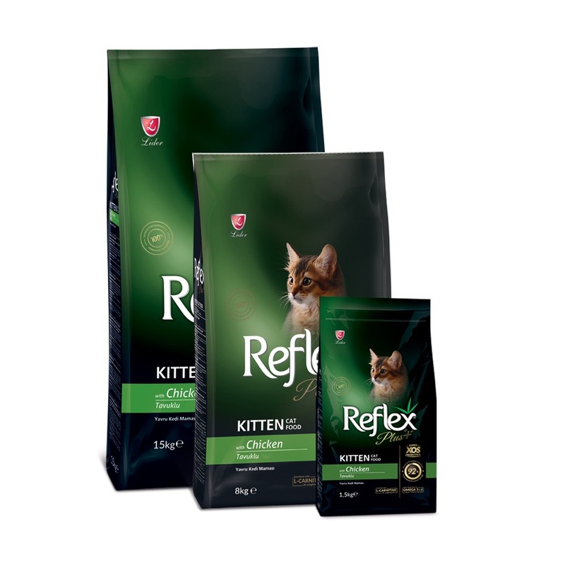8kg 15kg Hạt Reflex Plus Chicken Kitten-Adult vị gà cho mèo