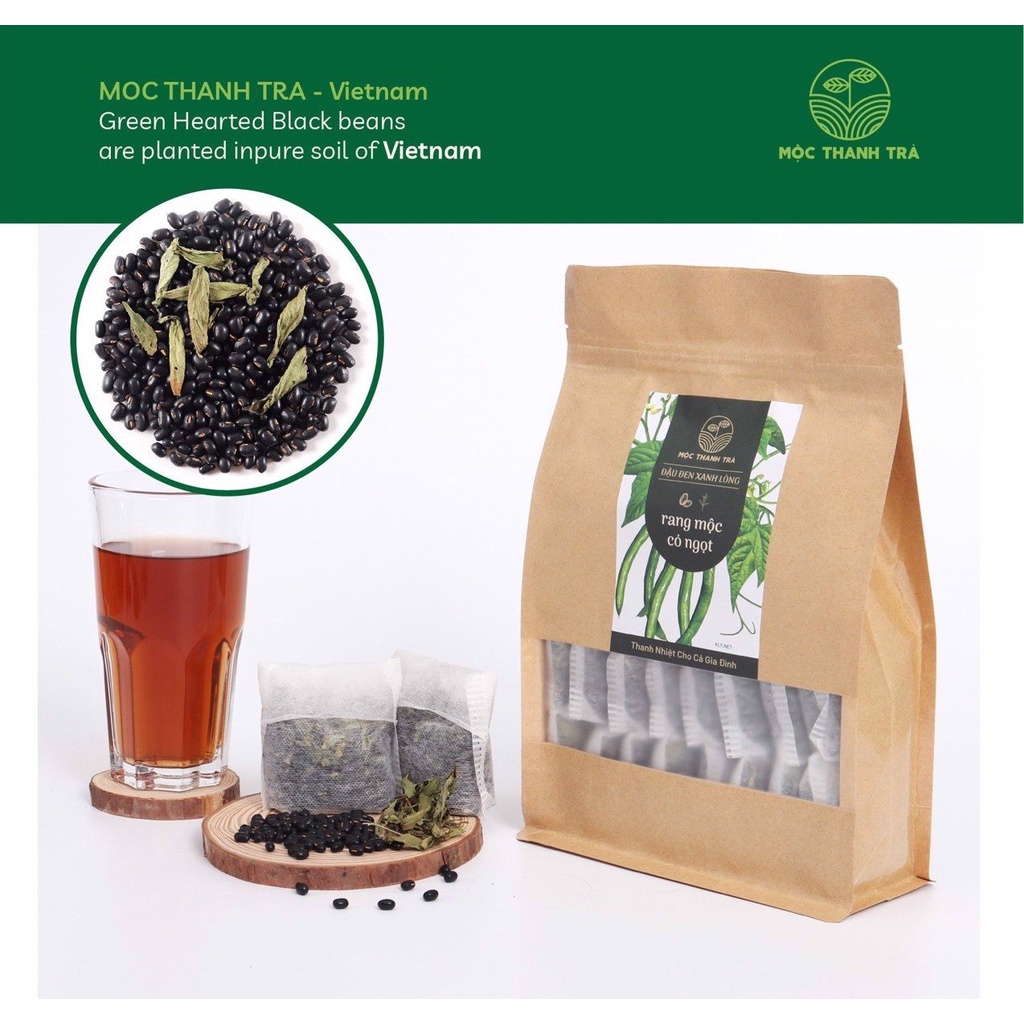 MỘC THANH TRÀ- ĐẬU ĐEN XANH LÒNG RANG MỘC VÀ CỎ NGỌT