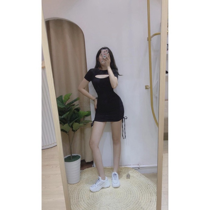 [CÓ VIDEO] 🙋💁Váy body dây rút khoét ngực tay cộc và tay dài[ẢNH THẬT TẠI SHOP] 🙋💁Nhiều màu đẹp🙋💁 Vải đẹp