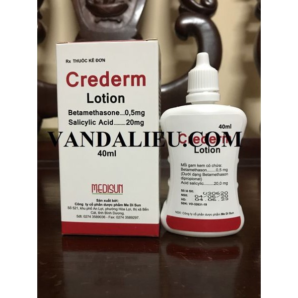 CREDERM LOTION 40ML. LOTION BÔI DA