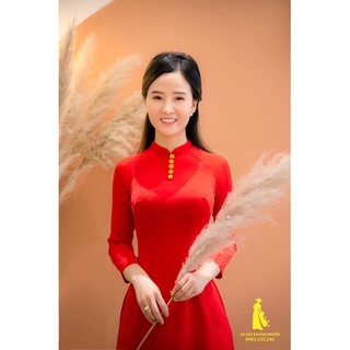 🌸Áo Dài Lụa tây thi_Trơn_Kết cúc điệu đà,truyền thống🌸