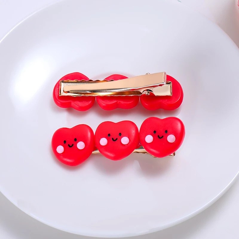 INS Kẹp tóc bằng acrylic hình búp bê hoạt hình ngôi sao/ ngôi sao/ hoạt hình đáng yêu sáng tạo cho nữ