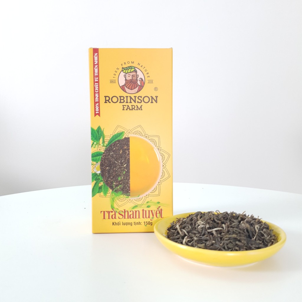 Trà Pha Ấm Shan Tuyết Robinson Farm 150g  100% lá trà tươi nguyên chất chọn lọc - Thơm ngon đậm vị - Chất lượng hảo hạng