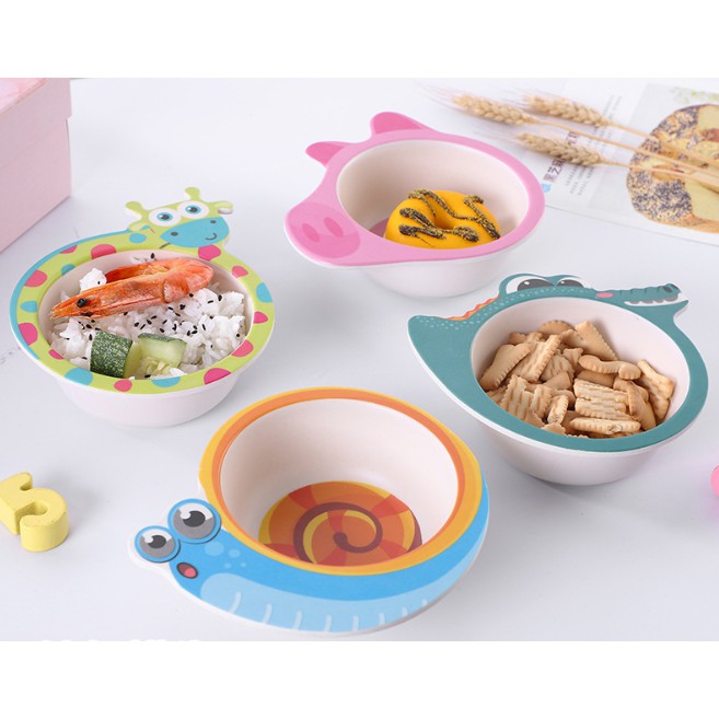 Bát ăn dặm sợi tre cực dễ thương cho bé