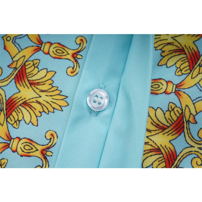 Áo Sơ Mi Versace Tay Dài In Biểu Tượng Định Vị Cổ Điển Hợp Thời Trang Cho Nam