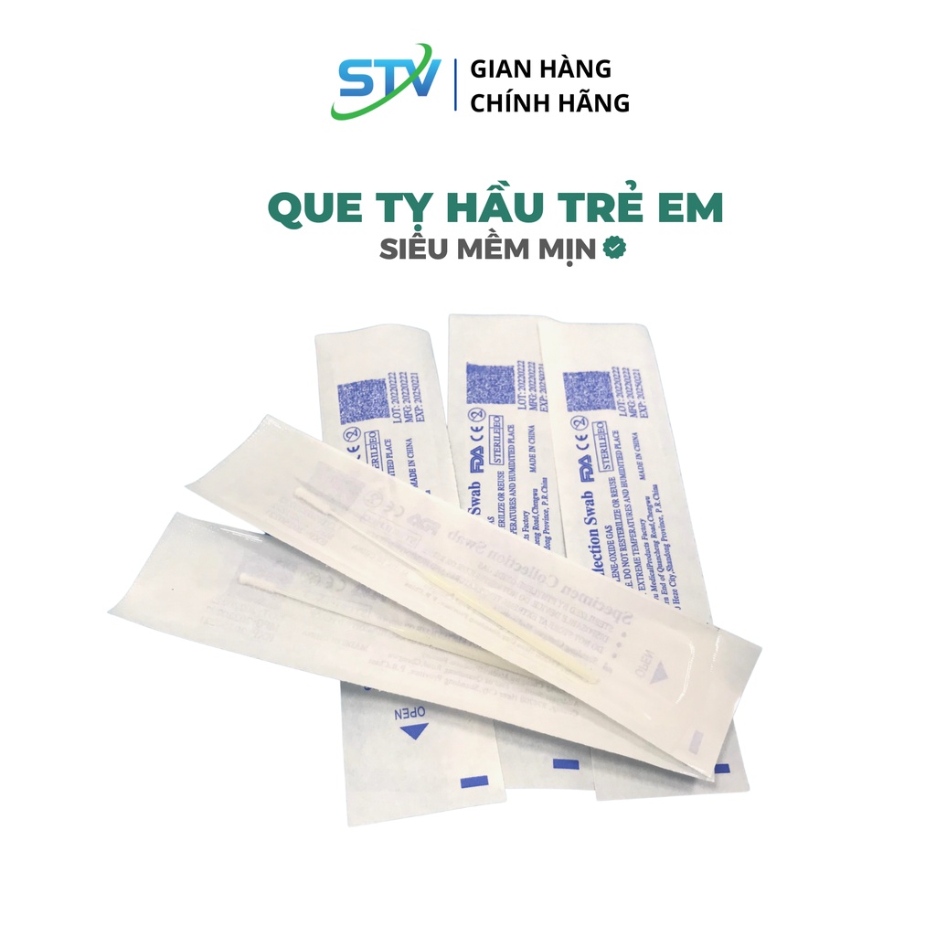 Combo 50 Que Tỵ Hầu Trẻ Em Jun Nuo Đầu Thu Mẫu Dài 15±2mm Đường Kính Đầu Bông 4mm