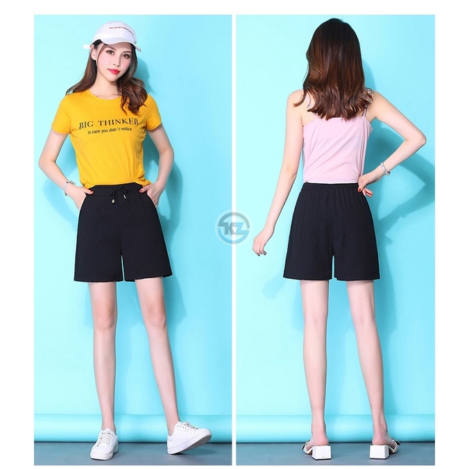 Quần short nữ đẹp, quần đùi nữ vải đũi hàn cao cấp không phai màu, không nhàu, nhẹ nhàng, mát mẻ | BigBuy360 - bigbuy360.vn
