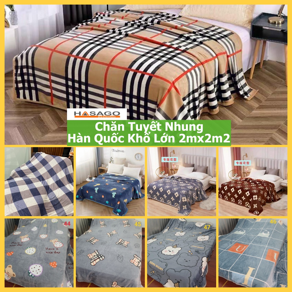 Chăn Mền Hè Tuyết Nhung thương hiệu muji Hàn Quốc Khổ Lớn 2mx2m2 Cho Bé Hoặc Người Lớn