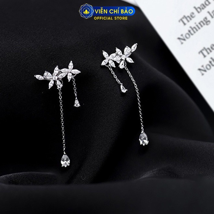 Bông tai bạc nữ Hoa Anh Đào chất liệu bạc 925 thời trang phụ kiện trang sức nữ thương hiệu Viễn Chí Bảo B000024x