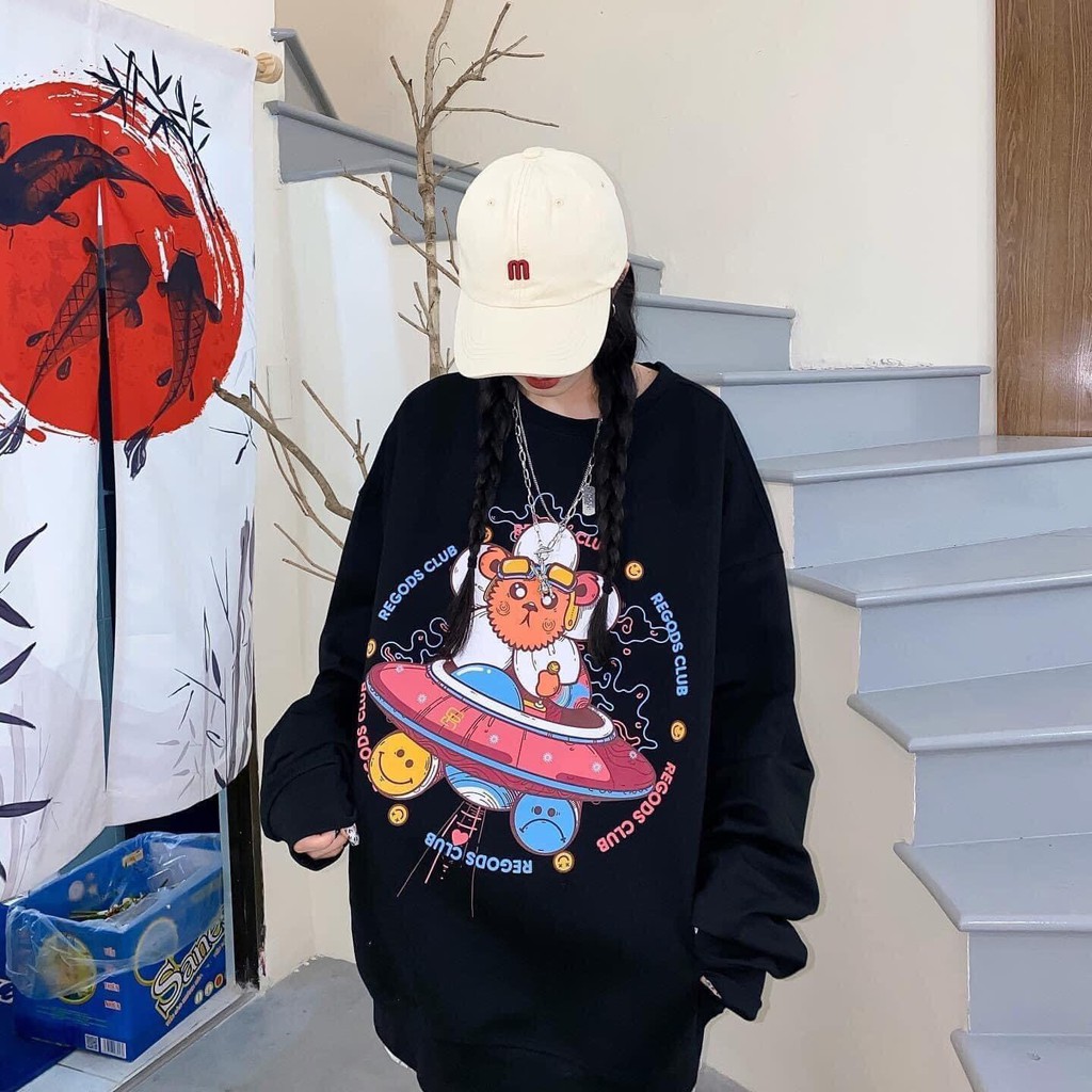 Áo Nỉ Mặt Gấu Dáng Rộng - Áo Nỉ Thời Trang Teen Free size | BigBuy360 - bigbuy360.vn