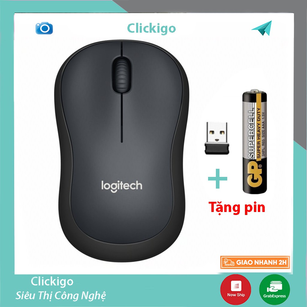 Chuột Không Dây Logitech M220 Không Tiếng Động- Có Công Tắc On/Off - Độ Nhạy Cao - Bảo Hành 12 Tháng