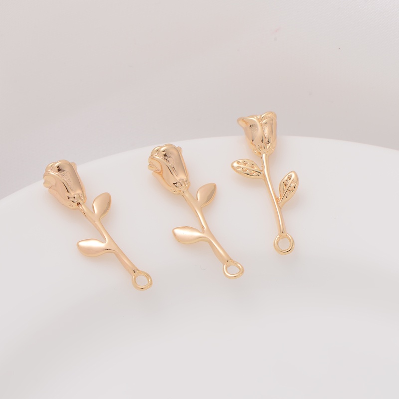 Mặt Dây Chuyền Hình Hoa Hồng Bằng Đồng 14K Thời Trang