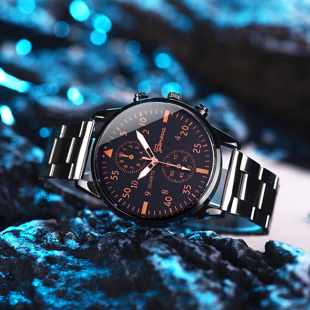 Đồng hồ nam chính hãng, đồng hồ đeo tay nam QUARTZ mặt tròn, thời trang, giá rẻ, siêu bền