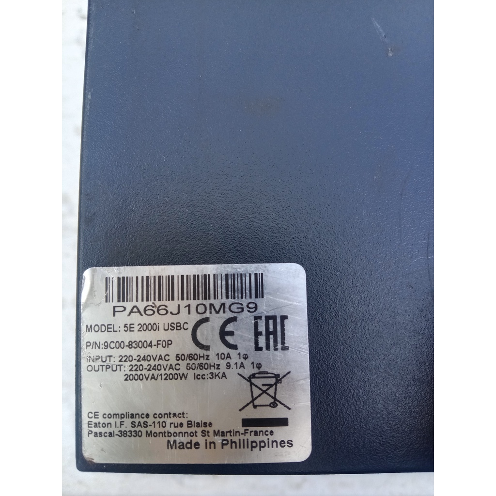 Bộ lưu điện UPS EATON 5E 2000i USBC 2000VA 1200W