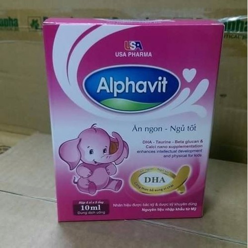 ALPHAVIT ĂN NGON NGỦ TỐT - SIRO ĂN NGON NGỦ TỐT CHO BÉ - HỘP 20 ỐNG NHỰA BẺ