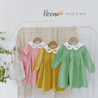 Váy bé gái kiểu dáng babydoll hàn quốc 3 màu - 21v017