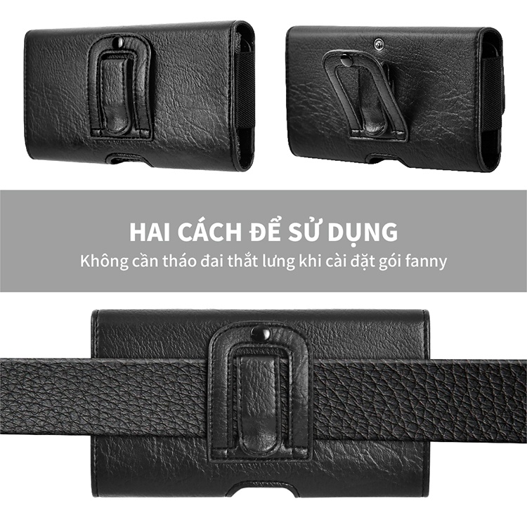 Túi đeo thắt lưng bằng da PU đựng đIện thoại thích hợp cho iPhone13/12/11ProMax 8P 7P Samsung Huawei