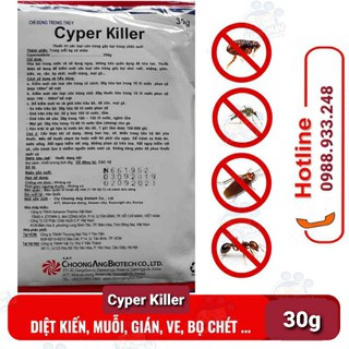 Thuốc đặc trị Ruồi, muỗi Cyper Killer 30g [Hàng Hàn Quốc]