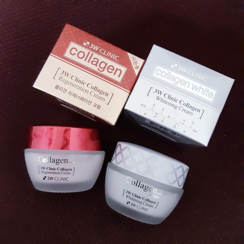 KEM DƯỠNG 3W CLINIC COLLAGEN-COLLAGEN WHITE- đỏ và trắng