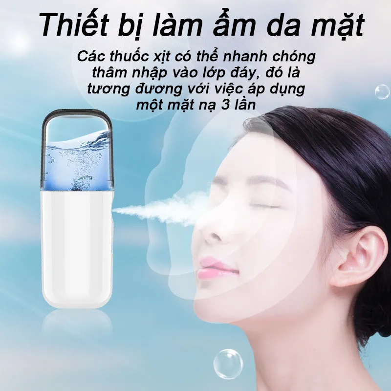 Nano Ion âm máy phun Dưỡng ẩm da Mini mỹ phẩm Máy xông hơi mặt