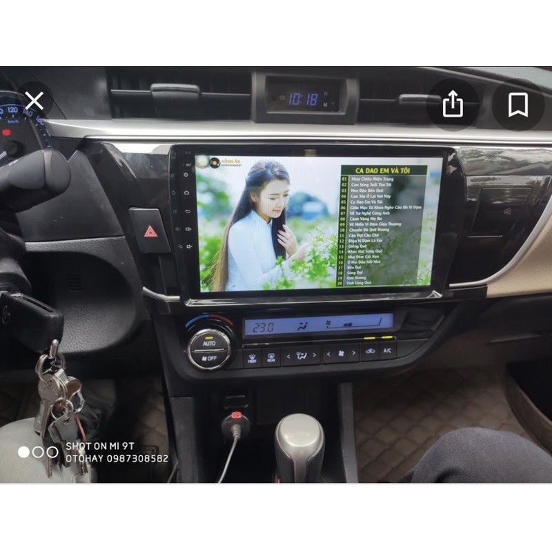 Mặt dưỡng Toyota Altis 2014-2017 (10 inch)