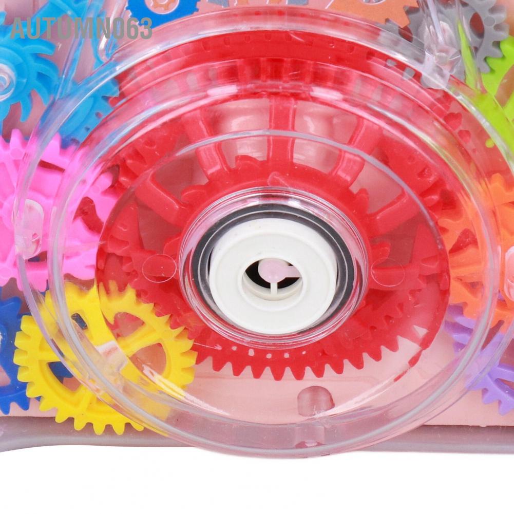 Đồ chơi tạo bong bóng cho trẻ em Bánh răng đầy màu sắc Hình dạng máy ảnh Ánh sáng mát mẻ Máy điện để chơi ngoài trời Autumn063