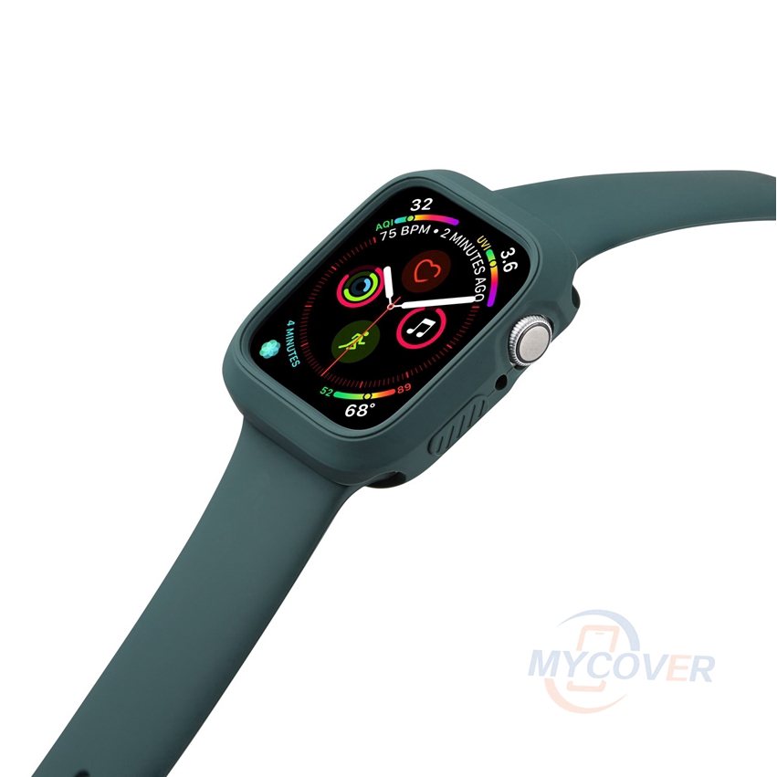 Bộ dây đeo và ốp nhựa mềm 2 trong 1 bảo vệ đồng hồ thông minh Apple Watch 7 6 SE 5 4 3 2 1 42/ 44/ 40 MM